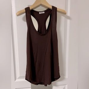 Aritzia TNA brown burgundy tank top sz xs xsmall worn once